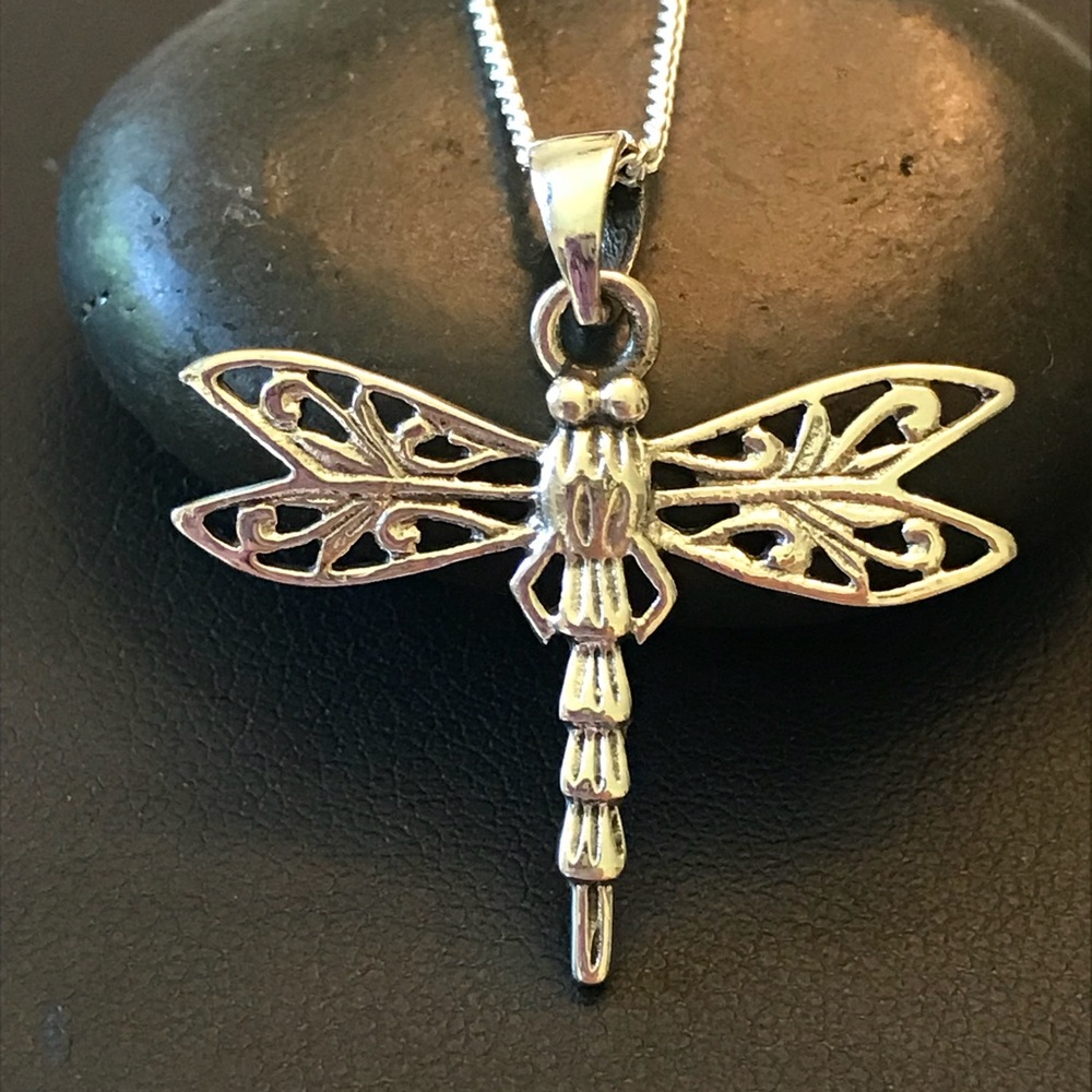 Sterling Silver Dragonfly Necklace